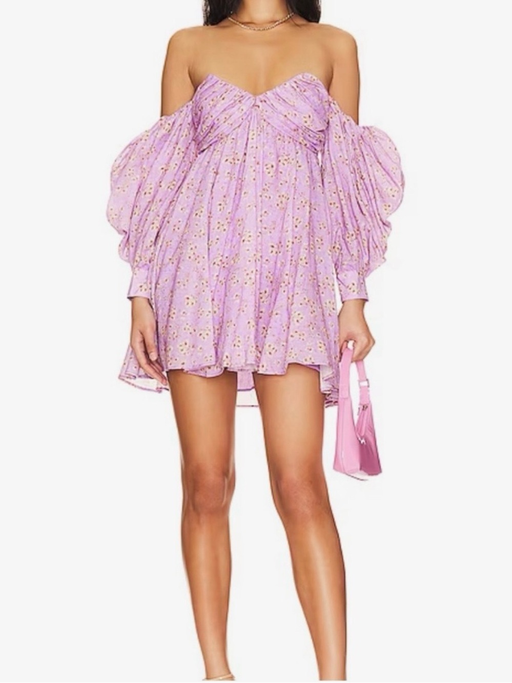 Bardot Lavender Top with Subtle Scoop Neck